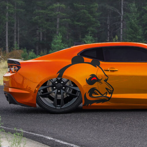 Angry Panda Car Decal Set