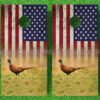 Distressed US Flag Pheasant Cornhole Decals