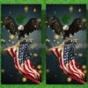 eagle carrying us flag and stars