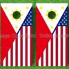 Philippines US Flag Cornhole Decal