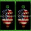 US Flag Lion Cornhole Decal