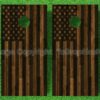 US flag walnut decal