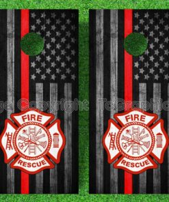 Fire Rescue US Flag Cornhole