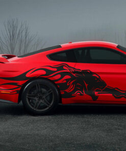 Cougar Flames Car Decal Set