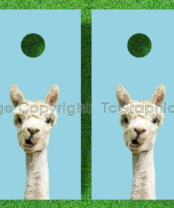 Curious Alpaca Cornhole Decals