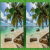 Beach Rocks Cornhole Decals