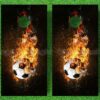 Soccer Ball On Fire Cornhole Decals