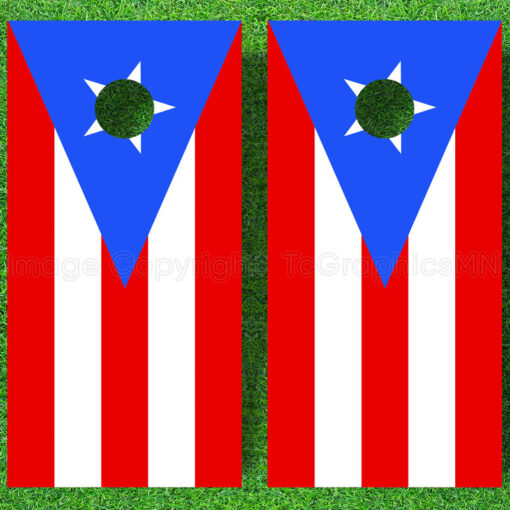 Puerto Rico Flag Cornhole Decal
